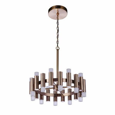 CRAFTMADE simple Lux 20 Light LED Chandelier in satin Brass 57520-sB-LED